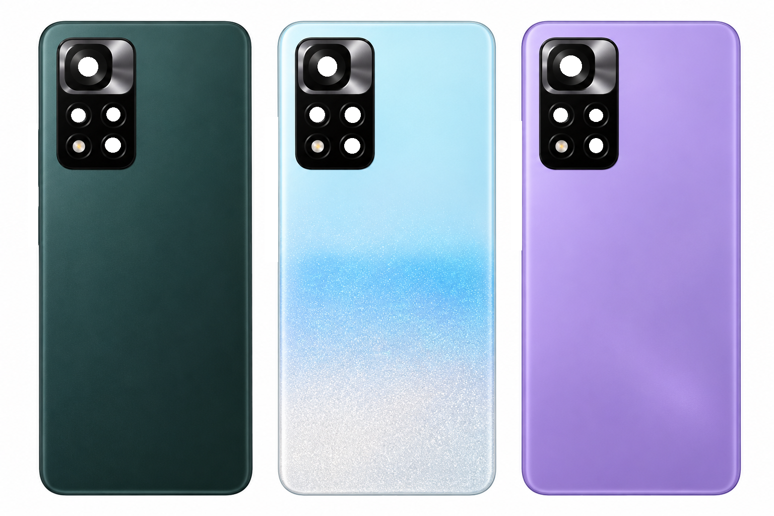 Compatible Replacement for Redmi Note 11 Pro Plus 5G Back Panel – Dark Green, Sky Blue & Lavender